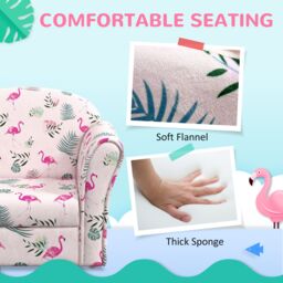 AIYAPLAY Kids Armchair Toddler Sofa Chair Bedroom Playroom in Pink - thumbnail 6