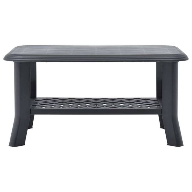 Berkfield Home Durable Coffee Table Anthracite 90x60x46 cm Plastic in Charcoal - Size: 90 x 60 x 46 cm - image 1