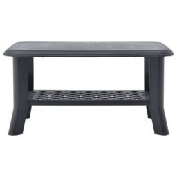 Berkfield Home Durable Coffee Table Anthracite 90x60x46 cm Plastic in Charcoal - Size: 90 x 60 x 46 cm