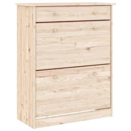 Berkfield Home Highboard ALTA 77x35x188 cm Solid Wood Pine in Natural - Size: 77 x 35 x 188 cm - thumbnail 4