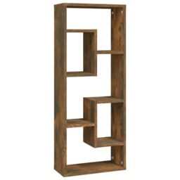 Berkfield Home Wall Shelf Smoked Oak 36x16x90 cm Engineered Wood in Brown - Size: 36 x 16 x 90 cm - thumbnail 2