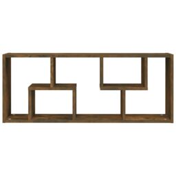 Berkfield Home Wall Shelf Smoked Oak 36x16x90 cm Engineered Wood in Brown - Size: 36 x 16 x 90 cm - thumbnail 4