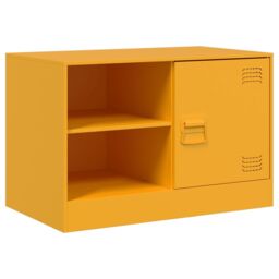 Berkfield Home TV Cabinets 2 pcs Mustard Yellow 67x39x44 cm Steel - Size: 67 x 39 x 44 cm - thumbnail 6
