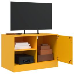 Berkfield Home TV Cabinets 2 pcs Mustard Yellow 67x39x44 cm Steel - Size: 67 x 39 x 44 cm - thumbnail 4