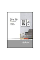 "nielsen Pixel 50x70cm Picture Frame (20""x28"") - Aluminium with Glass Front in Black - Size: 50x70 cm"