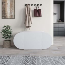 Decortie 'Pozy' Modern Single-Door Shoe Storage Cabinet 110cm in White - Size: 1 Pack - thumbnail 5