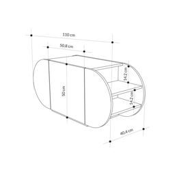 Decortie 'Pozy' Modern Single-Door Shoe Storage Cabinet 110cm in White - Size: 1 Pack - thumbnail 6