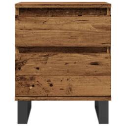 Berkfield Home Modern Bedside Cabinet Old Wood 40x35x50 cm Engineered Wood in Brown - Size: 40 x 35 x 50 cm - thumbnail 4