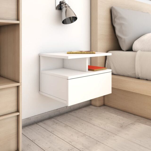 Berkfield Home Floating Nightstand White 40x31x27 cm Engineered Wood - Size: 40 x 31 x 27 cm - image 1