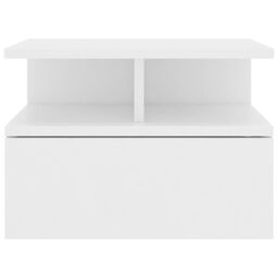 Berkfield Home Floating Nightstand White 40x31x27 cm Engineered Wood - Size: 40 x 31 x 27 cm - thumbnail 4