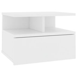Berkfield Home Floating Nightstand White 40x31x27 cm Engineered Wood - Size: 40 x 31 x 27 cm - thumbnail 2