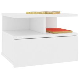 Berkfield Home Floating Nightstand White 40x31x27 cm Engineered Wood - Size: 40 x 31 x 27 cm - thumbnail 3