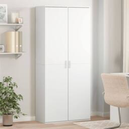 Berkfield Home Highboard White 80x35x180 cm Engineered Wood - Size: 80 x 35 x 180 cm - thumbnail 2