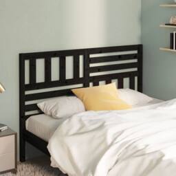 Berkfield Home Beautiful Bed Headboard Black 166x4x100 cm Solid Wood Pine - Size: 166 x 4 x 100 cm - thumbnail 2