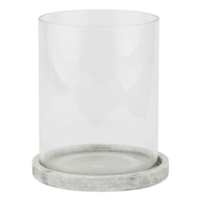 Love Lace Athena Stone Large Hurricane Lantern in White - image 1