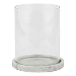 Love Lace Athena Stone Large Hurricane Lantern in White - thumbnail 1