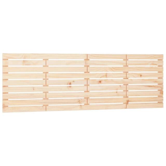 Berkfield Home Wall Headboard 206x3x63 cm Solid Wood Pine in Natural - Size: 206 x 3 x 63 cm - image 1