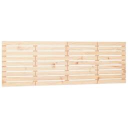 Berkfield Home Wall Headboard 206x3x63 cm Solid Wood Pine in Natural - Size: 206 x 3 x 63 cm - thumbnail 1