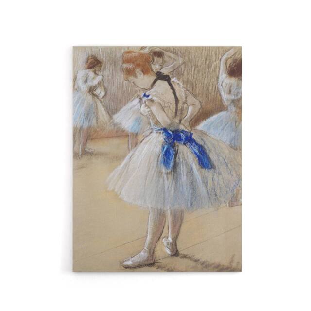 "Artery8 Dancer Ballerina Pastel Drawing Degas Vintage Canvas Wall Art in Beige - Size: W18"" x H24""" - image 1