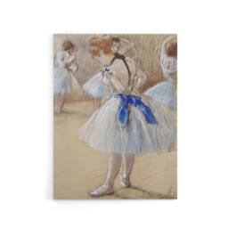 "Artery8 Dancer Ballerina Pastel Drawing Degas Vintage Canvas Wall Art in Beige - Size: W18"" x H24""" - thumbnail 1