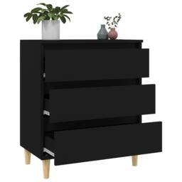 Berkfield Home Sideboard Black 60x35x70 cm Engineered Wood - Size: 60 x 35 x 70 cm - thumbnail 5