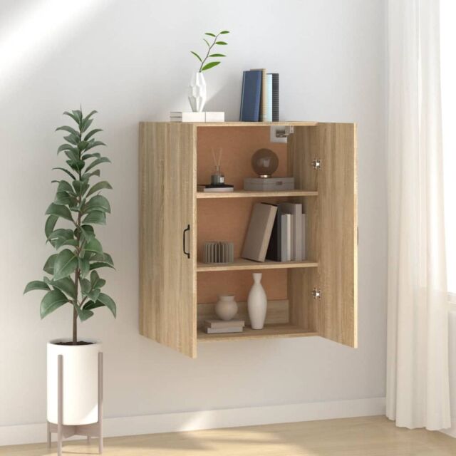 Berkfield Home Hanging Cabinet Sonoma Oak 69, 5x34x90 cm Engineered Wood in Brown - Size: 5 x 34 x 90 cm - image 1