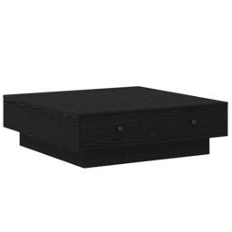 Berkfield Home Coffee Table Black oak Engineered wood 90 x 90 x 28 cm - thumbnail 7