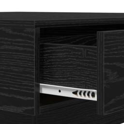 Berkfield Home Coffee Table Black oak Engineered wood 90 x 90 x 28 cm - thumbnail 9
