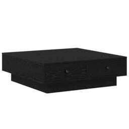 Berkfield Home Coffee Table Black oak Engineered wood 90 x 90 x 28 cm - thumbnail 1
