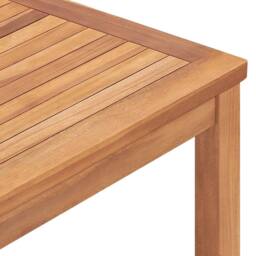 Berkfield Home Garden Dining Table 160x80x77 cm Solid Teak Wood in Brown - Size: 160 x 80 x 77 cm - thumbnail 6