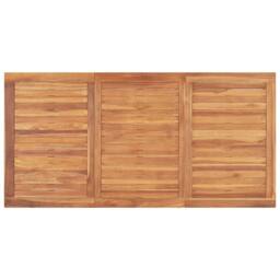 Berkfield Home Garden Dining Table 160x80x77 cm Solid Teak Wood in Brown - Size: 160 x 80 x 77 cm - thumbnail 4