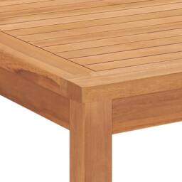 Berkfield Home Garden Dining Table 160x80x77 cm Solid Teak Wood in Brown - Size: 160 x 80 x 77 cm - thumbnail 5