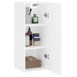 Berkfield Home Wall Mounted Cabinet White 34.5x34x90 cm - thumbnail 5