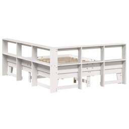 Berkfield Home Decorative Bookcase Bed without Mattress White 140x200cm Solid Wo - Size: 140x200 cm - thumbnail 7
