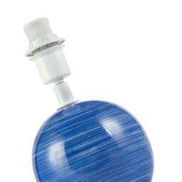 Happy Homewares Blue & White Ceramic Gloss Table Lamp Base with Tiltable Lamp Holder - thumbnail 5