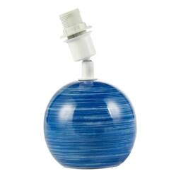 Happy Homewares Blue & White Ceramic Gloss Table Lamp Base with Tiltable Lamp Holder - thumbnail 3