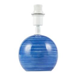Happy Homewares Blue & White Ceramic Gloss Table Lamp Base with Tiltable Lamp Holder - thumbnail 1