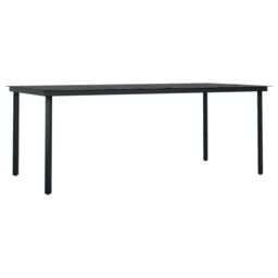 Berkfield Home 9 Piece Garden Dining Set Black - thumbnail 6