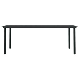 Berkfield Home 9 Piece Garden Dining Set Black - thumbnail 5