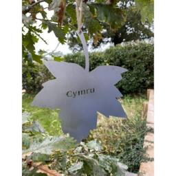 Poppyforge Falling Leaves - Bare Metal/Ready to Rust - W20 x H25 cm - Cymru in Grey - thumbnail 5