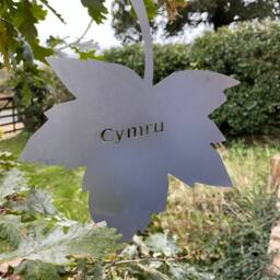 Poppyforge Falling Leaves - Bare Metal/Ready to Rust - W20 x H25 cm - Cymru in Grey