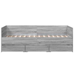 Berkfield Home Daybed w/Drawers Frame Grey Sonoma 75x190 cm Small Single - thumbnail 4