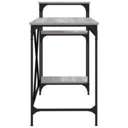 Berkfield Home Desk with Shelves Grey Sonoma 135x50x90 cm Engineered Wood&Iron - Size: 135 x 50 x 90 cm - thumbnail 6