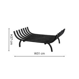 Ivyline Black Fire Grate W37cm - Premium Quality - Matching Log Storage Available - Matching Companion Set - thumbnail 4