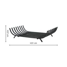 Ivyline Black Fire Grate W37cm - Premium Quality - Matching Log Storage Available - Matching Companion Set - thumbnail 5