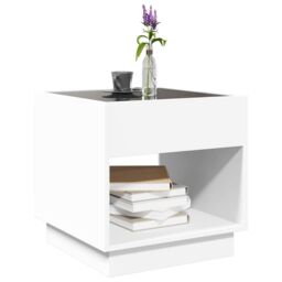 Berkfield Home Coffee Table with Infinity LED White 50x50x50 cm - Size: 50 x 50 x 50 cm - thumbnail 5