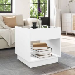 Berkfield Home Coffee Table with Infinity LED White 50x50x50 cm - Size: 50 x 50 x 50 cm - thumbnail 4
