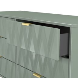 Ready Assembled 2 U Dallas 6 Drawer Wide Chest (Ready Assembled) in Pale Green - thumbnail 6