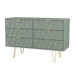 Ready Assembled 2 U Dallas 6 Drawer Wide Chest (Ready Assembled) in Pale Green - thumbnail 4