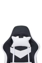 Living and Home High Back Gaming Chair with Massage Lumbar Support & Footrest in Black - thumbnail 6